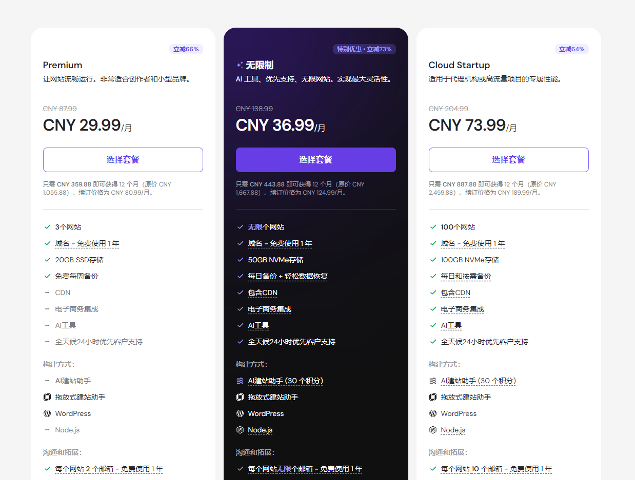 GoDaddy vs Hostinger 主机套餐对比分析第一期